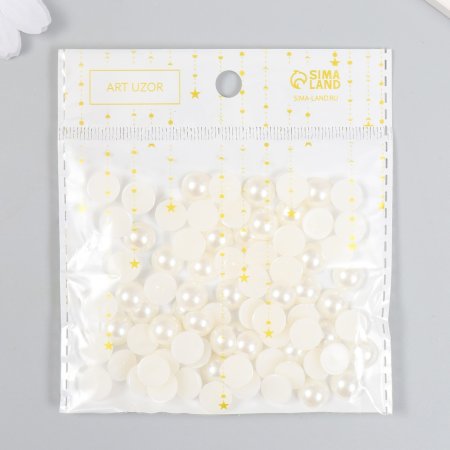 Набор для творчества жемчуг половинка d 1 см 19 г SIM-858267