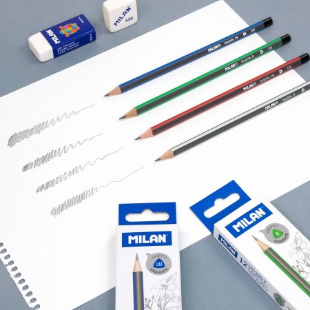 Карандаш чернографитный MILAN 2B, треугольный ML-71230412