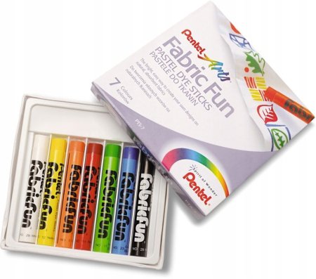 Пастель для ткани PENTEL FabricFun Pastels 7 цв RE-PTS-7