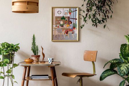 Набор для раскрашивания по номерам (на картоне) ФРЕЯ 40 х 30 см "В кафе" PKZ/PM-002