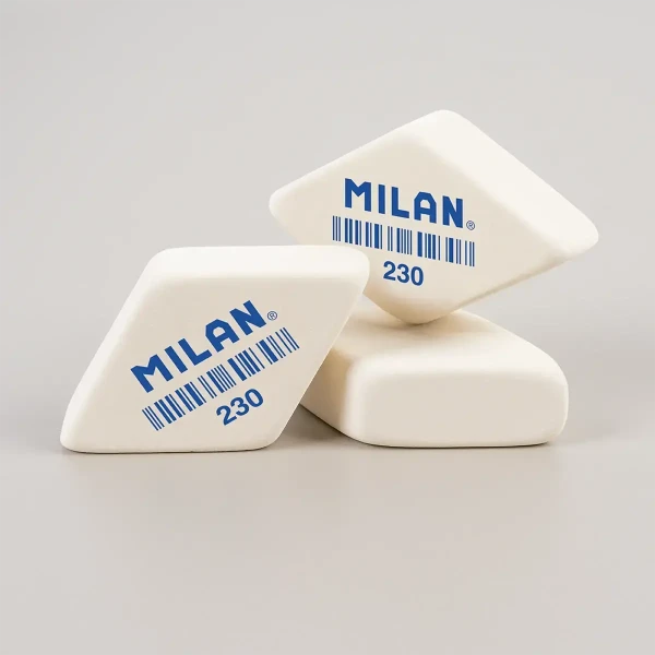 Ластик синтетический ромбовидный MILAN 230 , белый, 1 шт ML-CMM230