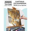 Картина по номерам на картоне ТРИ СОВЫ "Леопард" 30 x 40 см с акриловыми красками и кистями RE-КК_44024