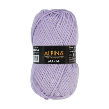 Пряжа ALPINA Marta 100% тактифил 1 х 100 г 120 ± 6 м №017 св.сиреневый ALP-MAR-017