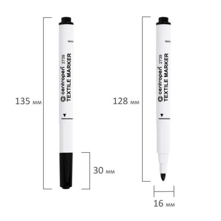 Набор маркеров для ткани Centropen "Textil Marker 2739" 06 цв 1.8 мм, картон. уп., европодвес RE-5 2739 0610