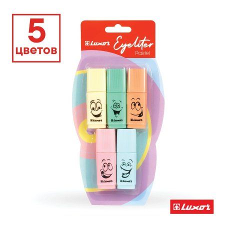 Набор текстовыделителей Luxor "Eyeliter Pastel" 1-4.5 мм, ассорти RE-4030P/5BC
