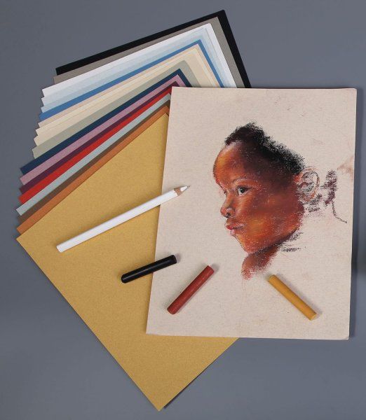 Бумага для пастели CLAIREFONTAINE Ingres 130 г/м2 50 x 65 см 1 л, черная RH-93517C