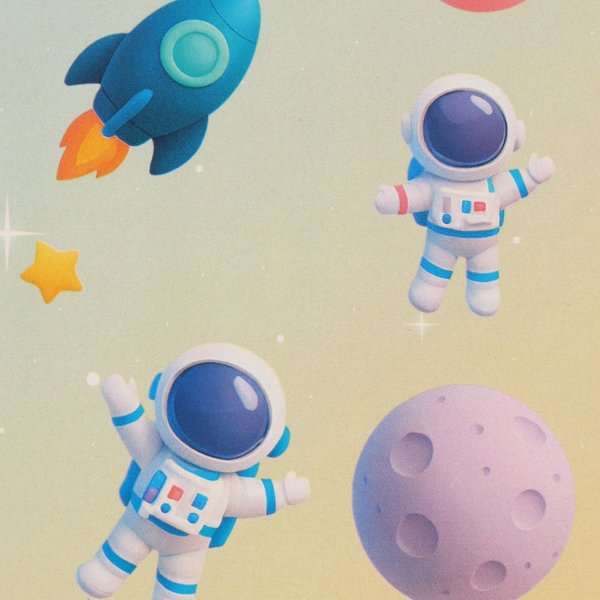 Бумага упаковочная глянцевая двусторонняя 50 х 70 см "Космос" SIM-10935922