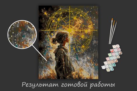 Набор для раскрашивания по номерам (со светодиодами) ФРЕЯ 50 х 40 см "Знаки судьбы" PNB/PLDD-330