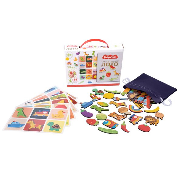 Лото Baby Toys "Тактильное" 36 деревянных фишек, 3+ KOR-04813
