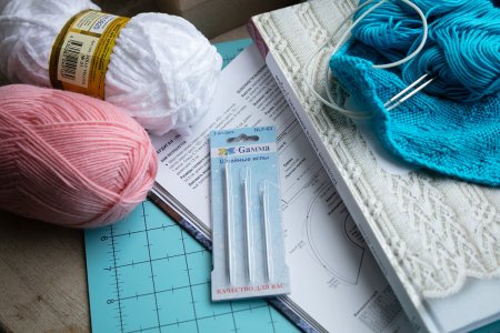 Иглы для вязаных изделий GAMMA 3 шт ассорти (8, 9.2, 10.9 см), со спец. покрытием NLF-03-892109