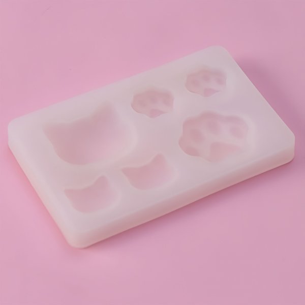 Молд силикон "Котик" 7.7 x 0.7 x 5 см прозрачный SIM-5553901