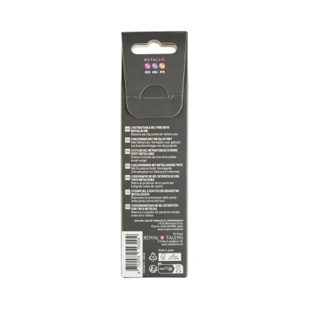 Ручки гелевые SAKURA Gelly Roll Metallic, выдвижные, набор 3 цвета (красный, розовый, фиолетовый) RTPXGBRAMET3C