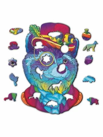 Деревянный пазл "Енот steampunk" МДФ UD-HD20034