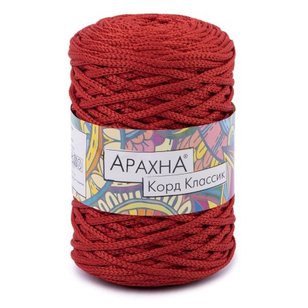 Пряжа ARACHNA Cord Classic 100% полиэфир 1 х 200 ± 10 г 100 ± 5 м №23 красный ARA-COR-CL-23