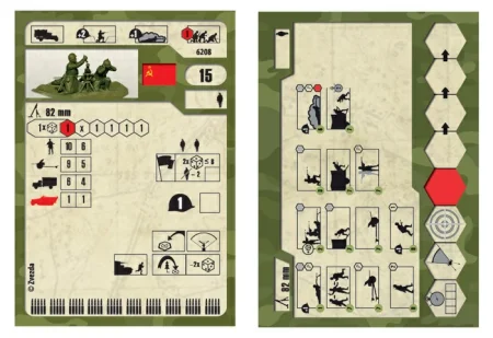 Сборная модель: Советский 82-мм миномёт с расчётом, сборка без клея З-6208