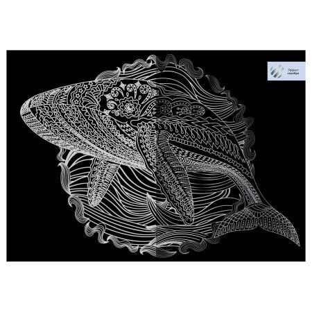 Гравюра с эффектом серебра ТРИ СОВЫ А4 "Кит. Антистресс" RE-GA4_48285 Гравюра с эффектом серебра ТРИ СОВЫ А4 "Кит. Антистресс" RE-GA4_48285