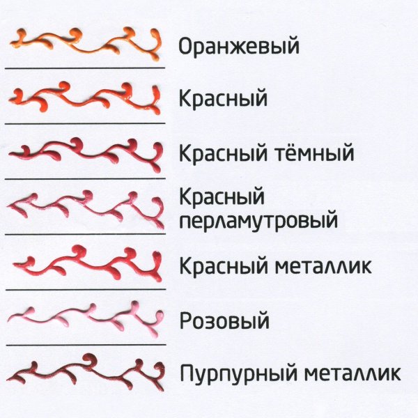 Контур по стеклу туба 20 мл Перламутровый красный 1609106