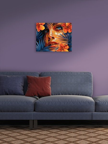 Набор для раскрашивания по номерам (холст на подрамнике) ФРЕЯ 50 х 40 см "Тропический зной" PNB/PL-355