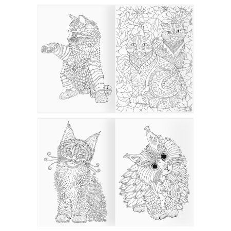 Раскраска А4 ТРИ СОВЫ "Антистресс. Мир кошек" 16 стр. RE-PА4_58088