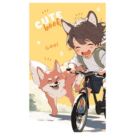 Блокнот A7 48л. BG "Cute anime" на склейке RE-Б7ск48_12764