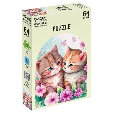 Пазл ТРИ СОВЫ 64 ТРИ СОВЫ "Милые котята" RE-ПК64_54544