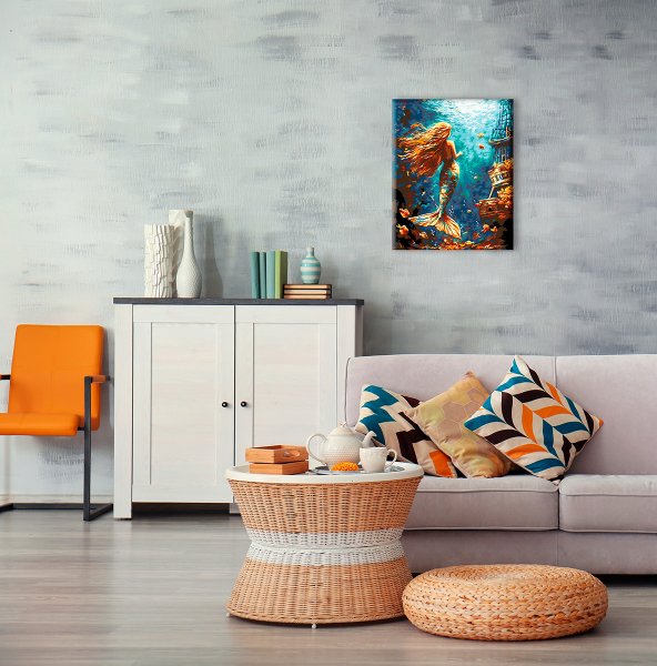 Набор для раскрашивания по номерам (холст на подрамнике) ФРЕЯ 50 х 40 см "В морских глубинах" PNB/PL-391