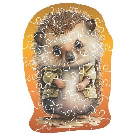 Деревянный пазл в яйце ТРИ СОВЫ "Ежик" RE-ДП_55040/ПЗ00118