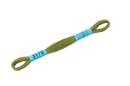 Нитки для вышивания GAMMA мулине (3071-3172) 8 м №3170 св.хаки MG-3170