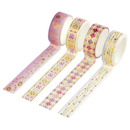 Набор клейких декоративных лент MESHU "Stars" 4 шт RE-MS_55911