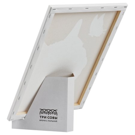 Картина по номерам на холсте с глиттером ТРИ СОВЫ "Кот и бабочка" 30 x 40 см с акриловыми красками и кистями RE-КХг3040_57050