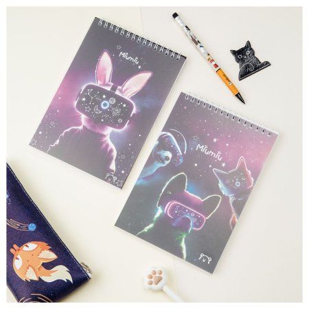 Блокнот А5 60л. MESHU "Miumiu" на гребне, пластиковая обложка RE-MS_52337