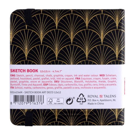 Блокнот для зарисовок ART CREATION 140 г/м2 12 x 12 см 80 л, Art Deco RT9314154M