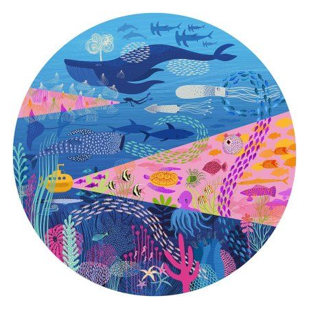 Круглый пазл Jazzle "Подводный мир" 500 элементов, 6+ JZL-P1001 Круглый пазл Jazzle "Подводный мир" 500 элементов, 6+ JZL-P1001