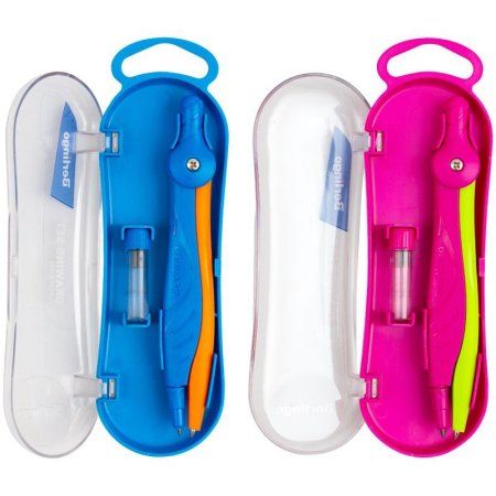 Готовальня Berlingo "Supertwist" 2 предмета, пластиковый циркуль 120 мм, пластиковый футляр RE-DS_10102