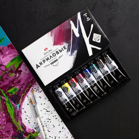Набор акриловых красок МАСТЕР-КЛАСС 8 шт х 18 мл, картон NP-12341317