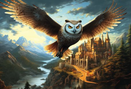 Пазл 1500 элементов ФРЕЯ "Сова над зачарованным замком" PZL-1500/31