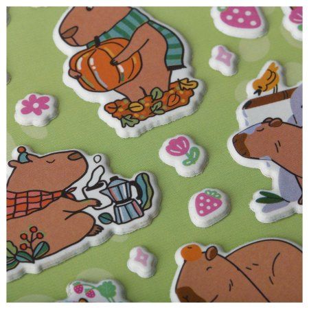 Наклейки объемные Мульти-Пульти "Капибара" 22 x 10 см, пакет, европодвес RE-PS_59257