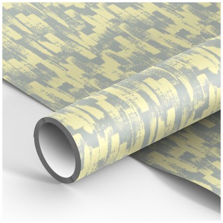 Упаковочная бумага глянцевая MESHU "Grey-yellow" 1л. 70 x 100 см 90 г/м2 RE-М100_41076