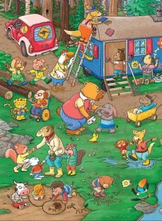 Книга: Добро пожаловать в детский сад! Виммельбух с окошками ROS-36777