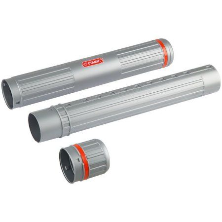 Тубус А0 СТАММ телескопический на ремне, серый RE-ПТ12