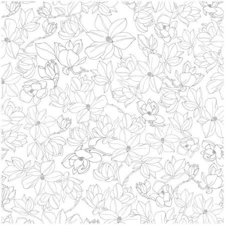 Упаковочная бумага глянцевая MESHU "Magnolias" 1л. 70 x 100 см 90г/м2 RE-М100_41092