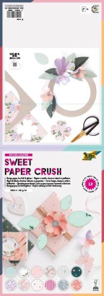 Бумага для творчества FOLIA Sweet Paper Crush 165 г/м2 A4, набор 12 дизайнов FL-11949