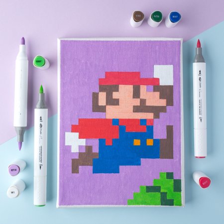 Маркер акриловый двусторонний СОНЕТ перо кисть/пуля