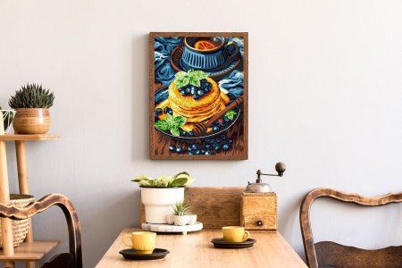 Набор для раскрашивания по номерам (холст на подрамнике) ФРЕЯ 40 х 30 см "Аппетитные панкейки" PNB/PM-127