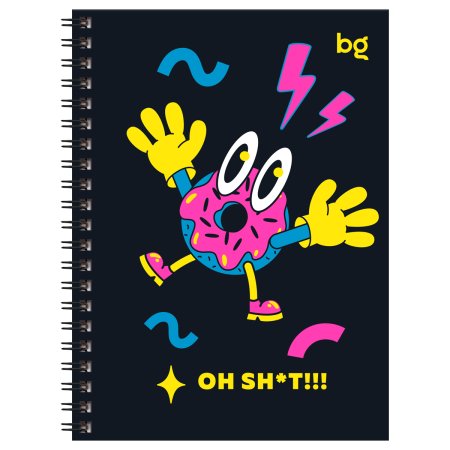Записная книжка A6 80л. BG "Неоновый восторг" матовая ламинация, выб. лак, твердая обложка, на гребне RE-ЗКТ6гр80_лм_вл_12784