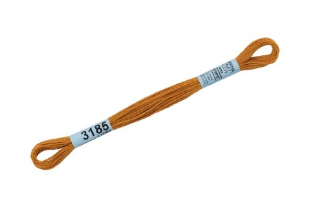 Нитки для вышивания GAMMA мулине (3173-6115) 8 м №3185 рыжий MG-3185
