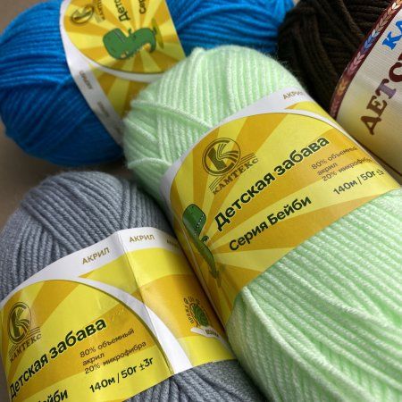 Пряжа Камтекс КТ "Детская забава" 80% акрил, 20% микрофибра 50 г 140 м