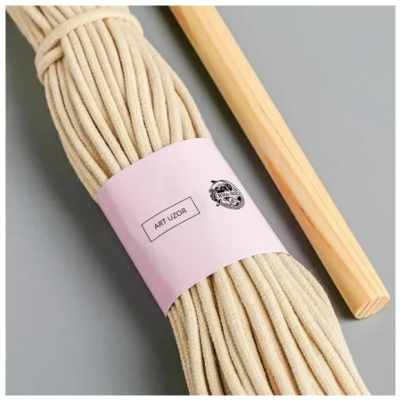 Набор для плетения Панно "Полумесяц" 32 х 5.2 х 8.2 см белое SIM-4738173