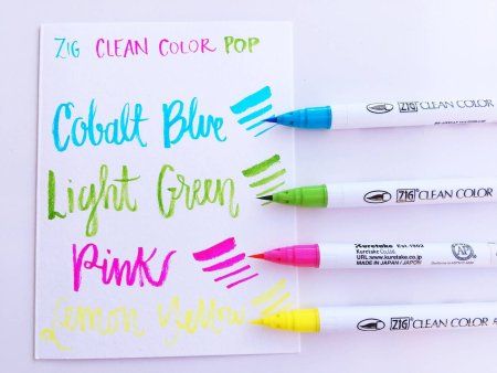Набор маркеров CLEAN COLOR Real Brush - Pop colours 4 шт MPRB-6000AT/4VB