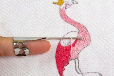 Наперсток многофункциональный "стежкоукладчик" GAMMA регулируемый, сталь, в блистере LNG-01